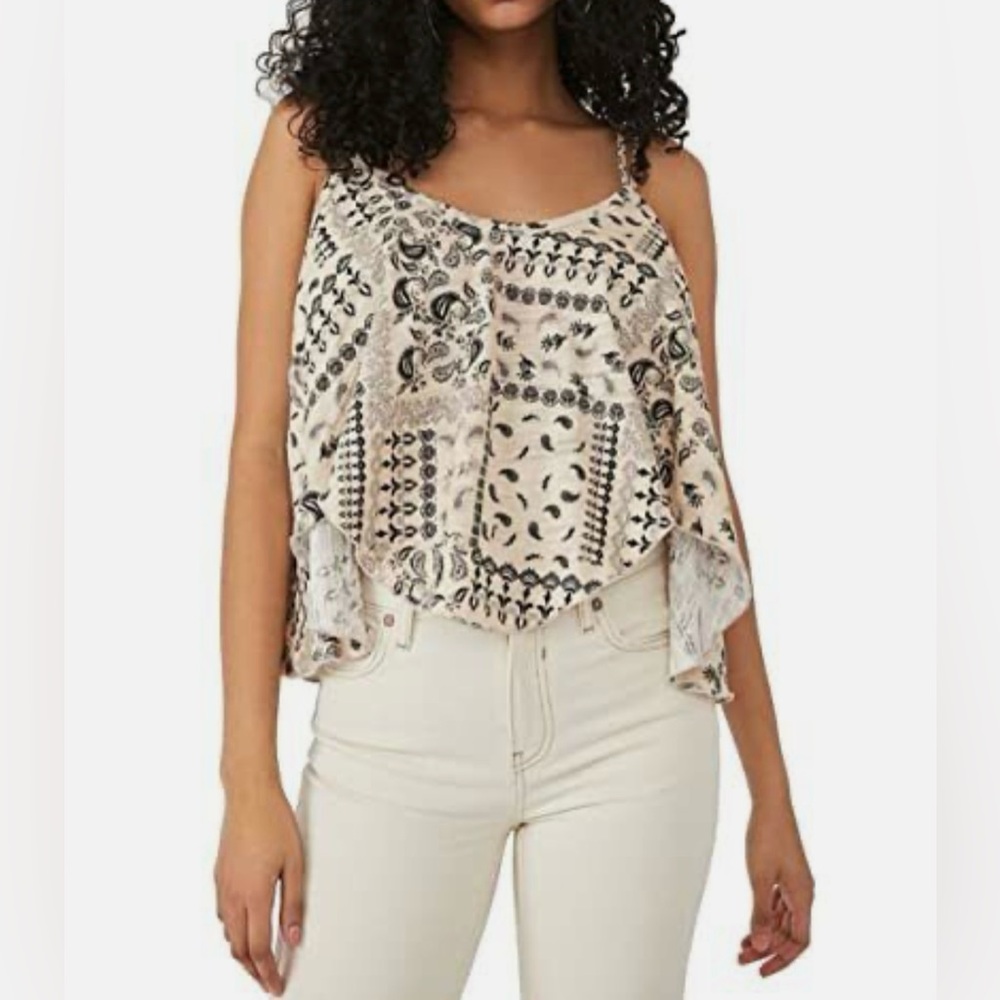 We The Free People Hey Girl Tank Top, Tea‎ Combo Sz Medium